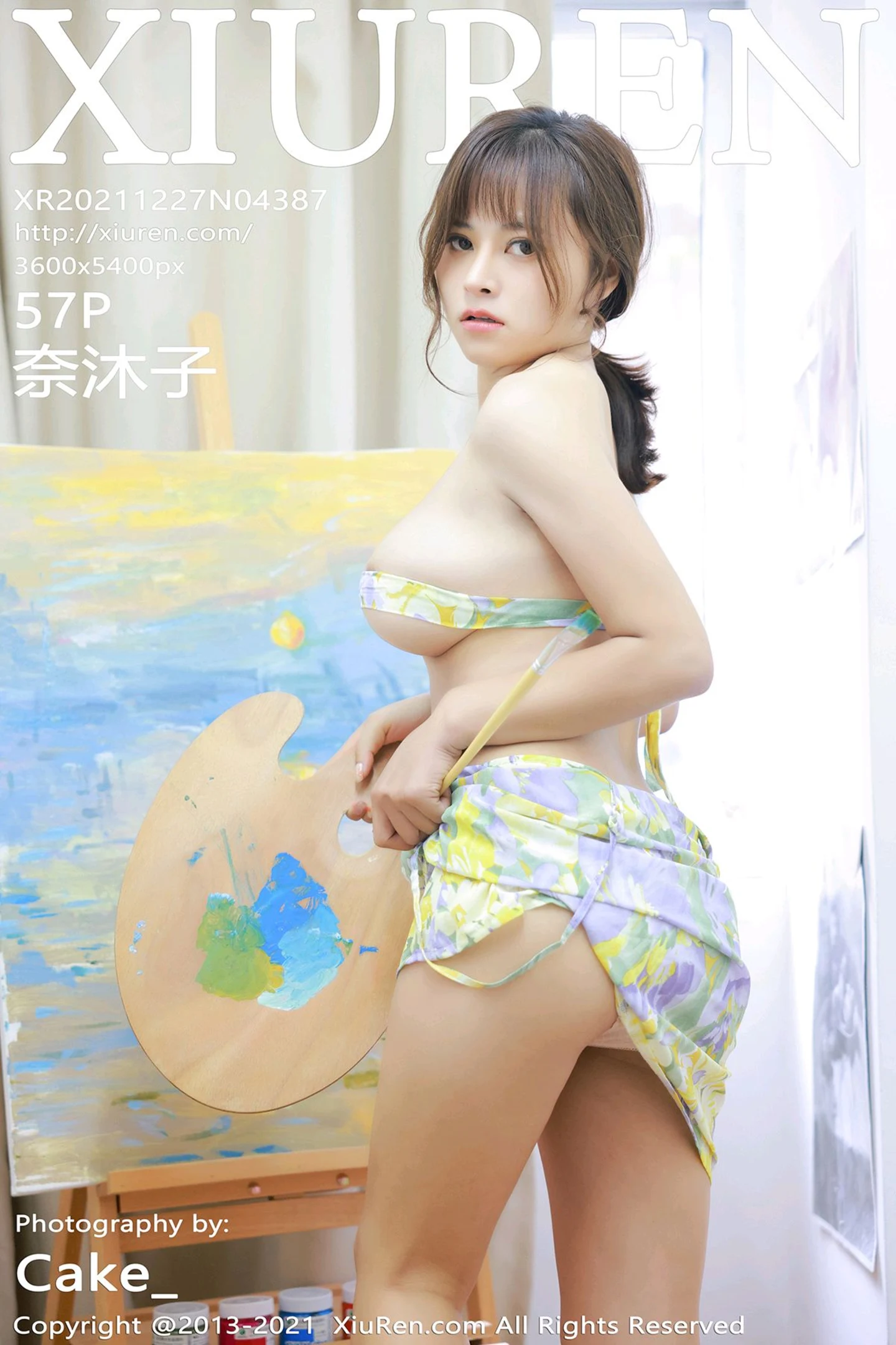 [XiuRen秀人网]VOL.4387 模特奈沐子云南大理旅拍画室创作主题露豪乳带子遮点诱惑写真57P-秀人网官方网站